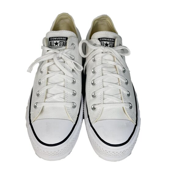 Converse Women’s Chuck Taylor All Star Lift Platform White Canvas Shoes Size 10 - Picture 4 of 7